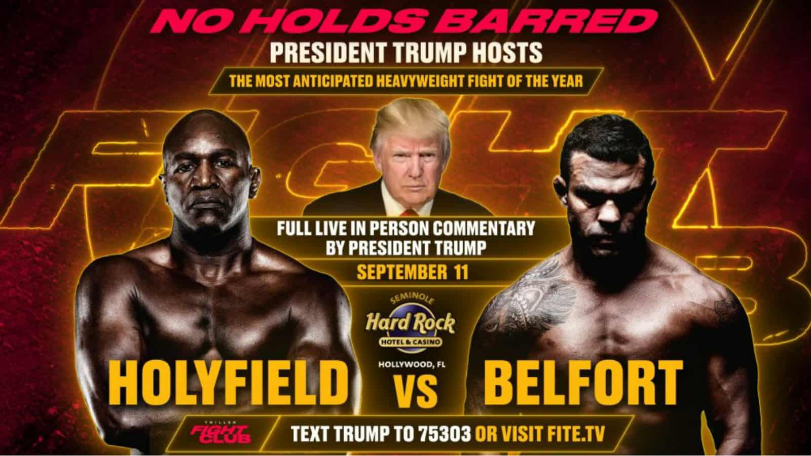 Donald Trump agrees to commentate for Triller Fight Club’s Evander Holyfield vs Vitor Belfort