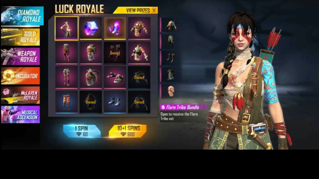 Flaro Tribe Bundle in Free Fire