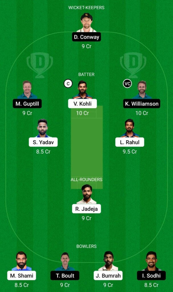 IND vs NZ Dream11