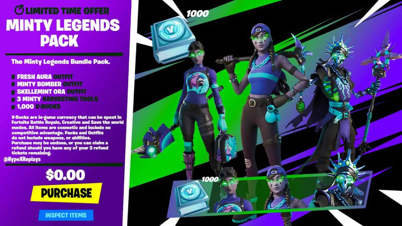 Fortnite Minty Legends Pack: New outfits release date and items in Season 8