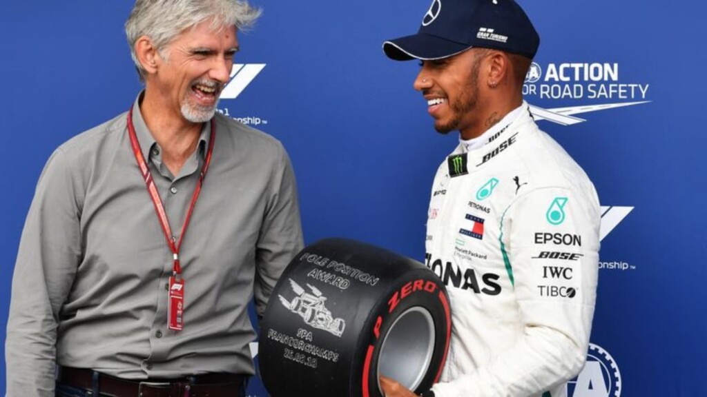 Damon Hill and Lewis Hamilton