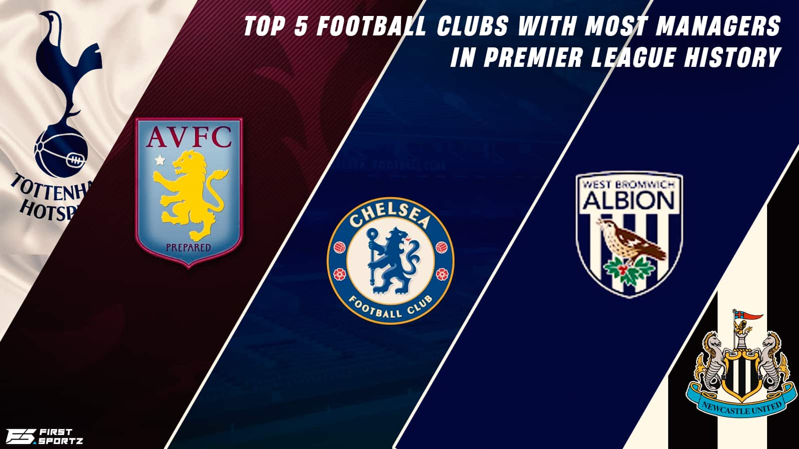 Top 5 Football Clubs with most managers in Premier League history