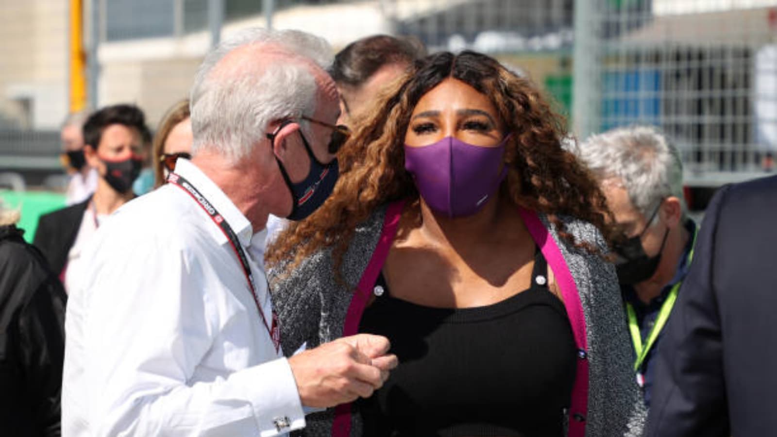 “It’s a double fault, it’s a double fault,” Serena Williams avoids F1 icon Martin Brundle during US Grand Prix