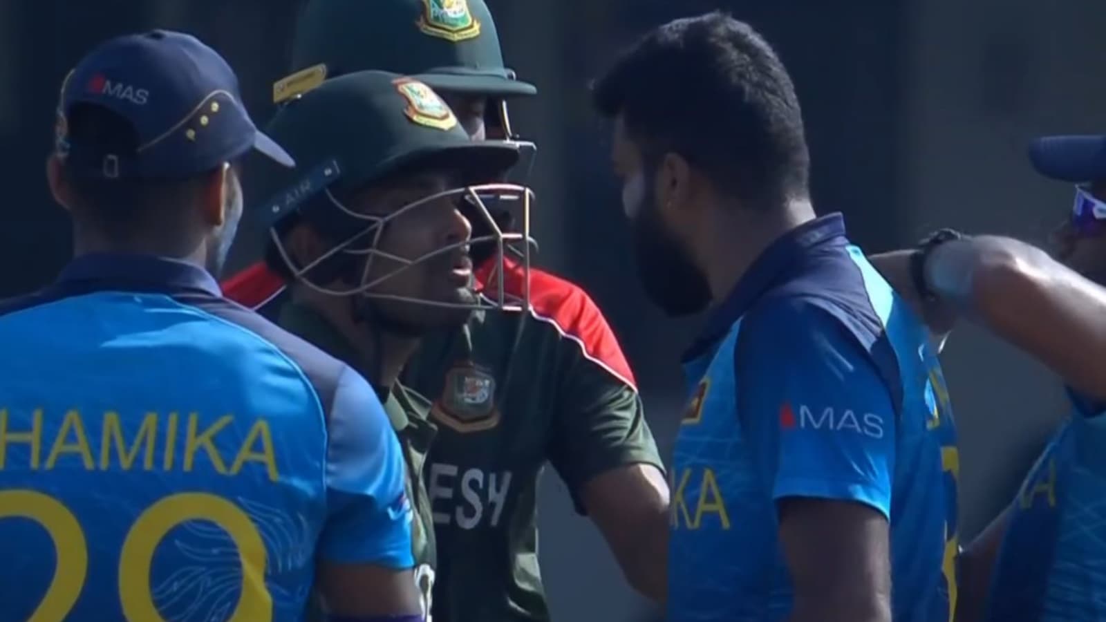 WATCH – Liton Das, Lahiru Kumara fight during SL vs BAN match in 2021 T20 World Cup