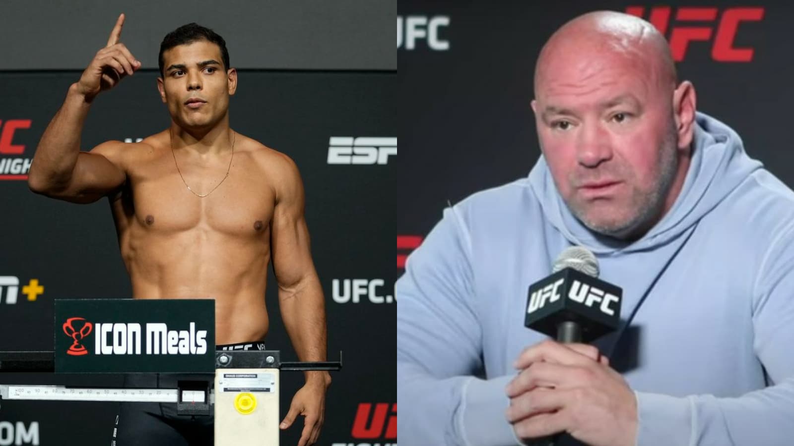 “He’s going to have to fight at 205,” Dana White affirms Paulo Costa’s next move following Marvin Vettori loss