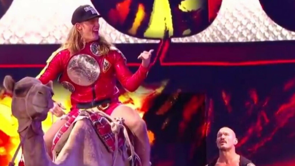 Riddle enters WWE Crown Jewel 2021 on a camel