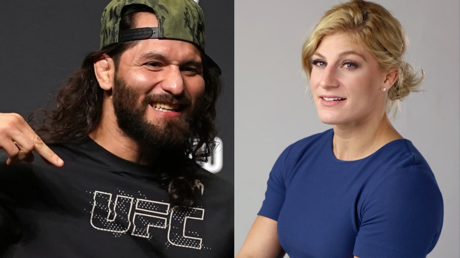 “I told you you could be my co-captain,” Kayla Harrison pulls on teammate Jorge Masvidal in a friendly beef