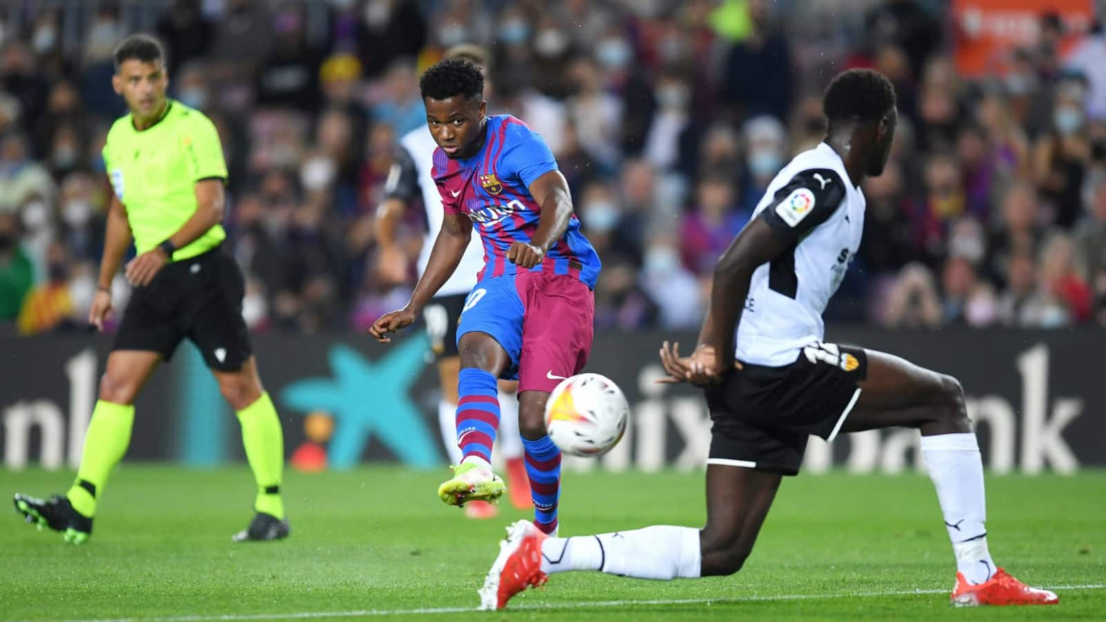 WATCH: Ansu Fati scores a magical strike to equalise against Valencia