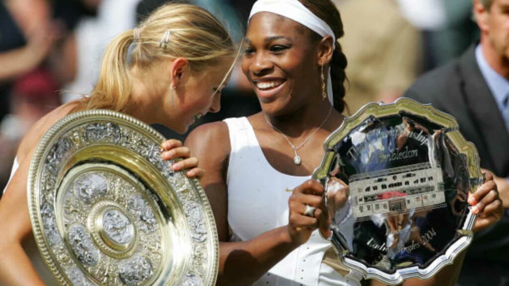 Maria Sharapova and Serena Williams