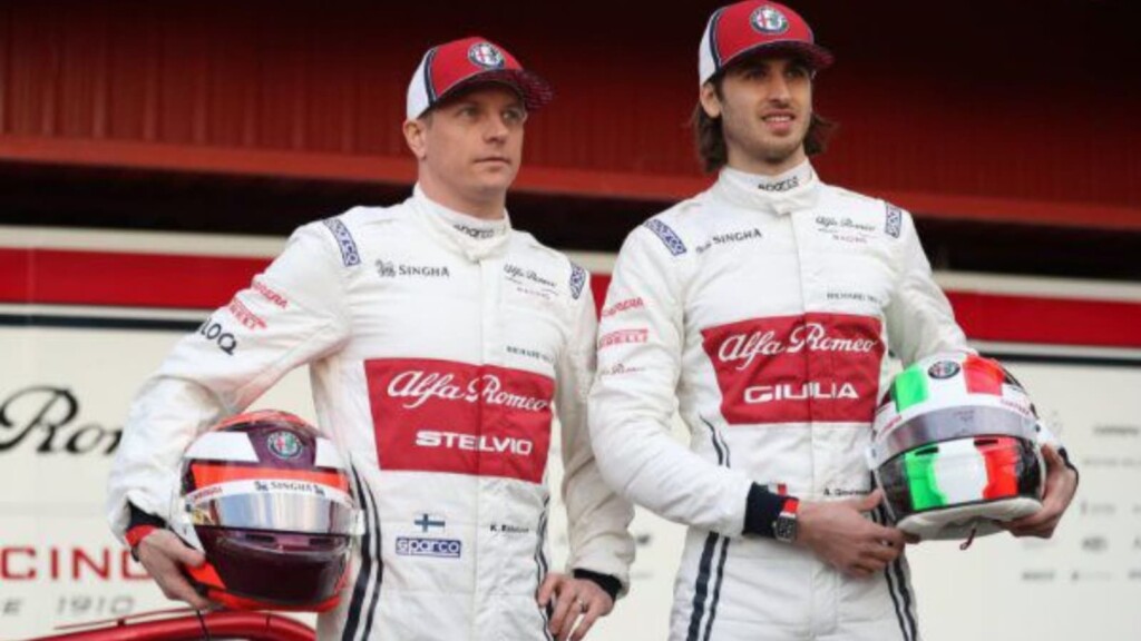 Antonio Giovinazzi and Kimi Raikkonen