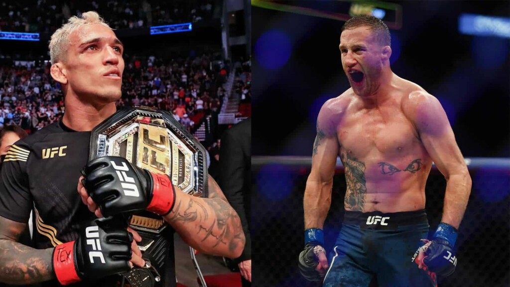 Charles Oliveira and Justin Gaethje