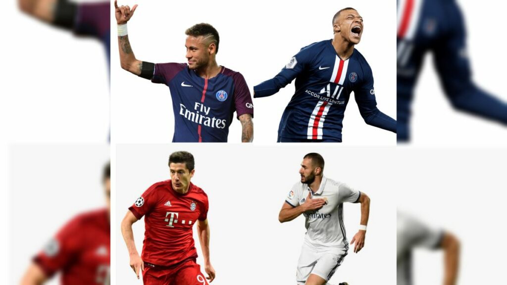 How have Neymar, Mbappe, Benzema, and Lewandowski performed in 2021? 