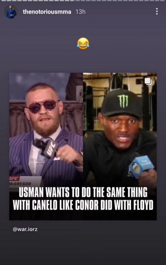 Conor McGregor Kamaru Usman Instagram