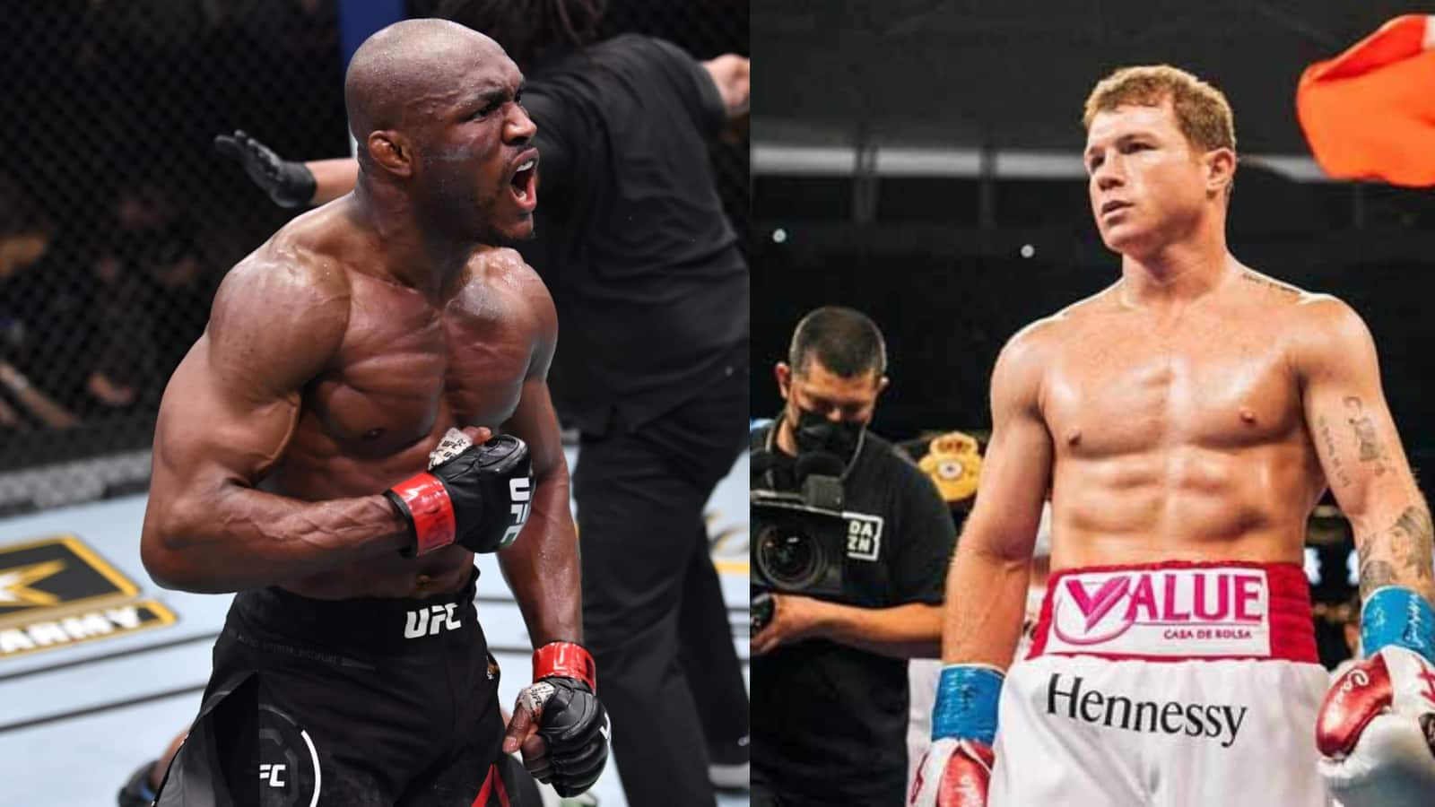 “I might have to go drag Canelo out,” Kamaru Usman pitches a super fight with boxing legend Canelo Alvarez