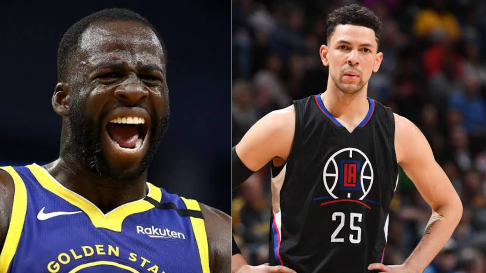 Watch: Draymond Green Hits Austin Rivers With A Flying Knee In The Ribs During Warriors vs Nuggets Preseason Game