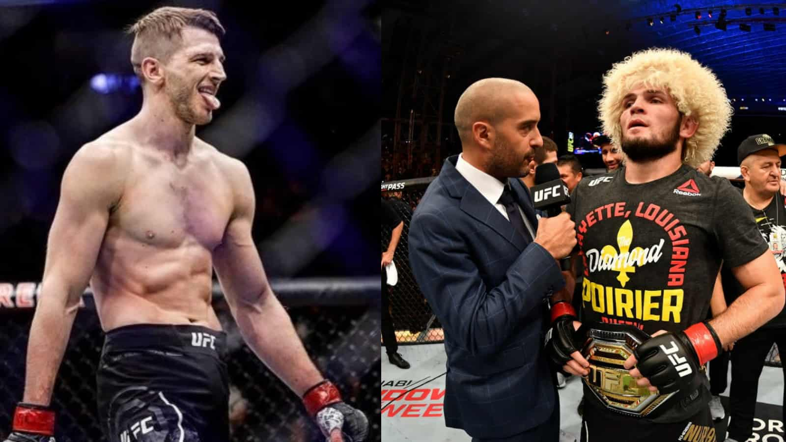 “Only one thing he has is a lucky punch,” Khabib Nurmagomedov claims Islam Makhachev will maul Dan Hooker at UFC 267