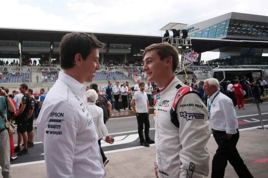 Toto Wolff and George Russell