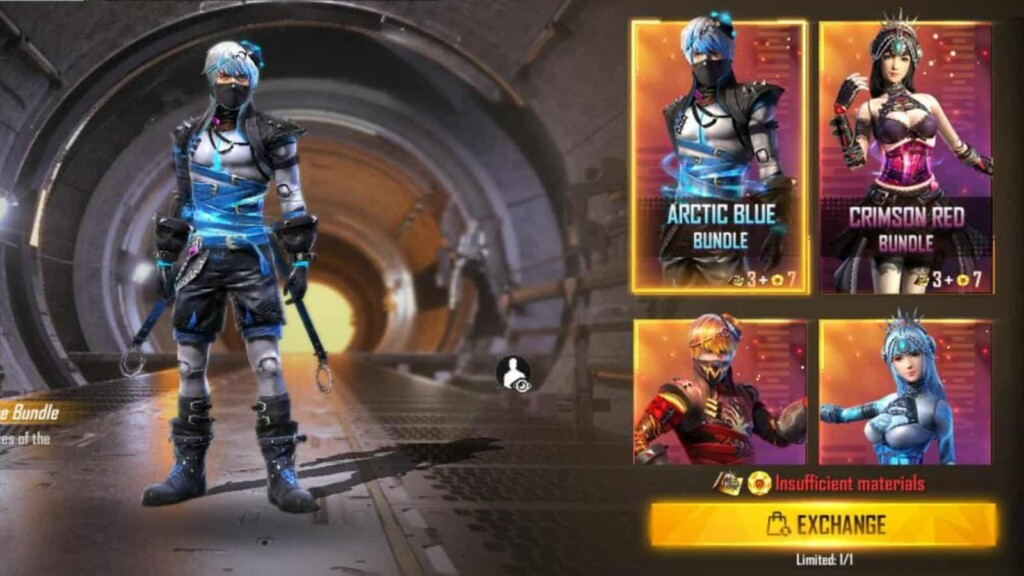 Arctic Blue Bundle in Free Fire