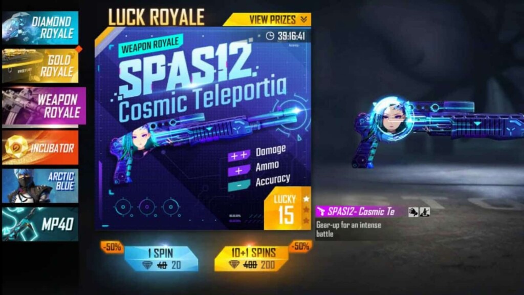 SPAS12 Cosmic Teleportia in Free Fire