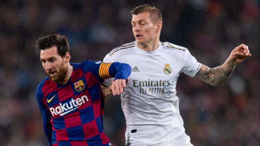 Toni Kroos and Lionel Messi as rivals for Real Madrid and Barcelona