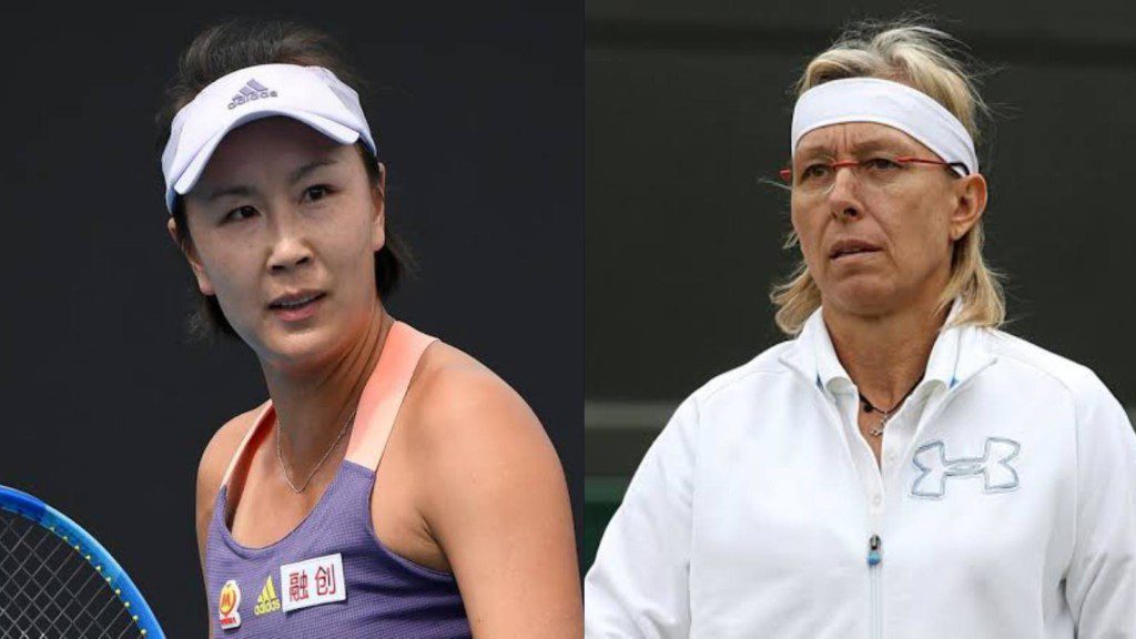 Peng Shuai and Martina Navratilova