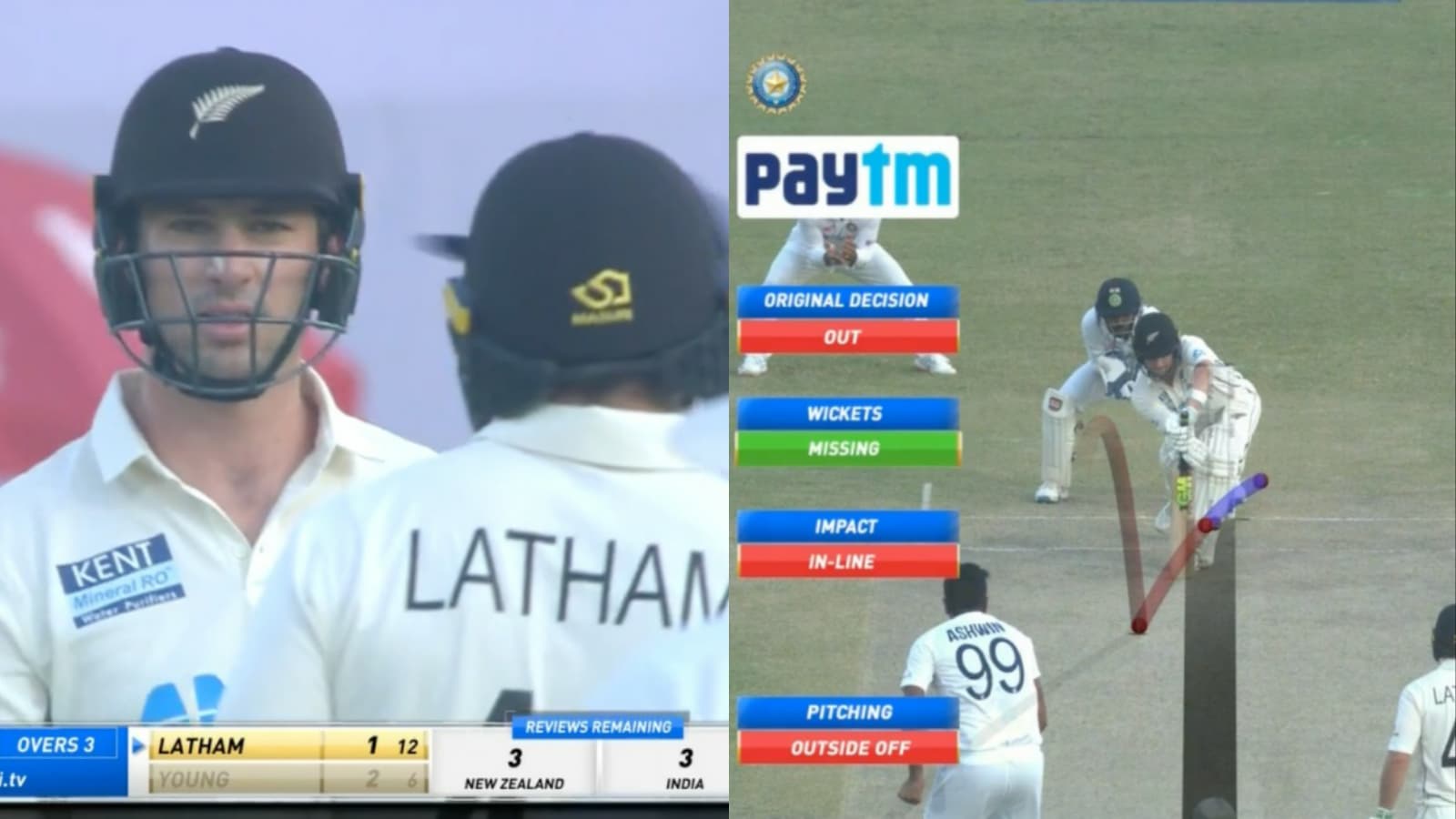 WATCH: Will Young’s hesitancy costs him his wicket as Ravichandran Ashwin picks up India’s first