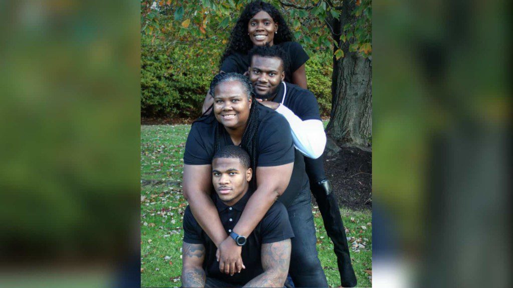 Micah Parsons with his family