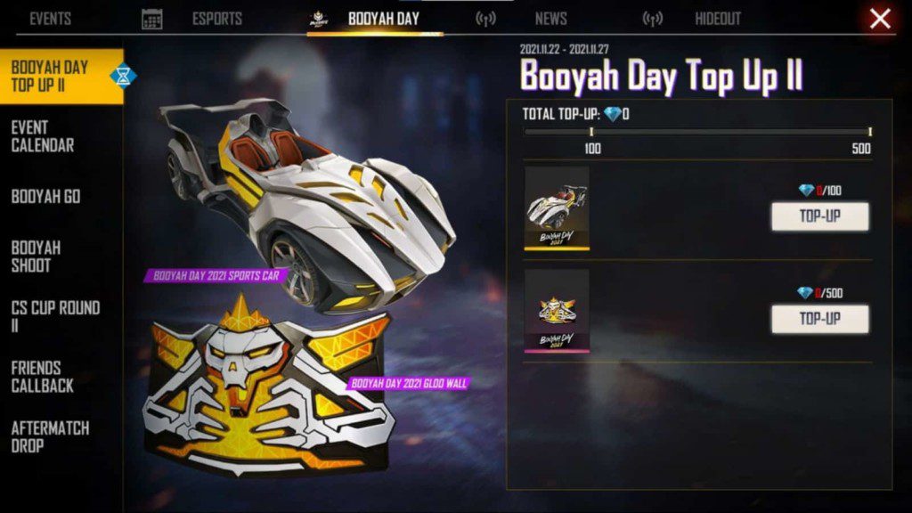 Free Fire Booyah Day 2021 Top-Up Event-2