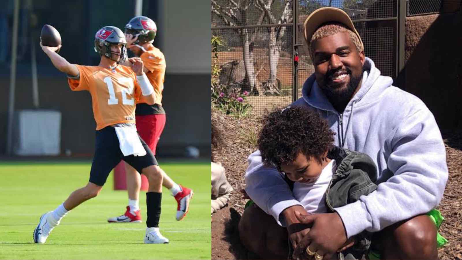 Twitter Reacts To The Adorable Video Of Tom Brady Playing Catch With Kanye West’s Son