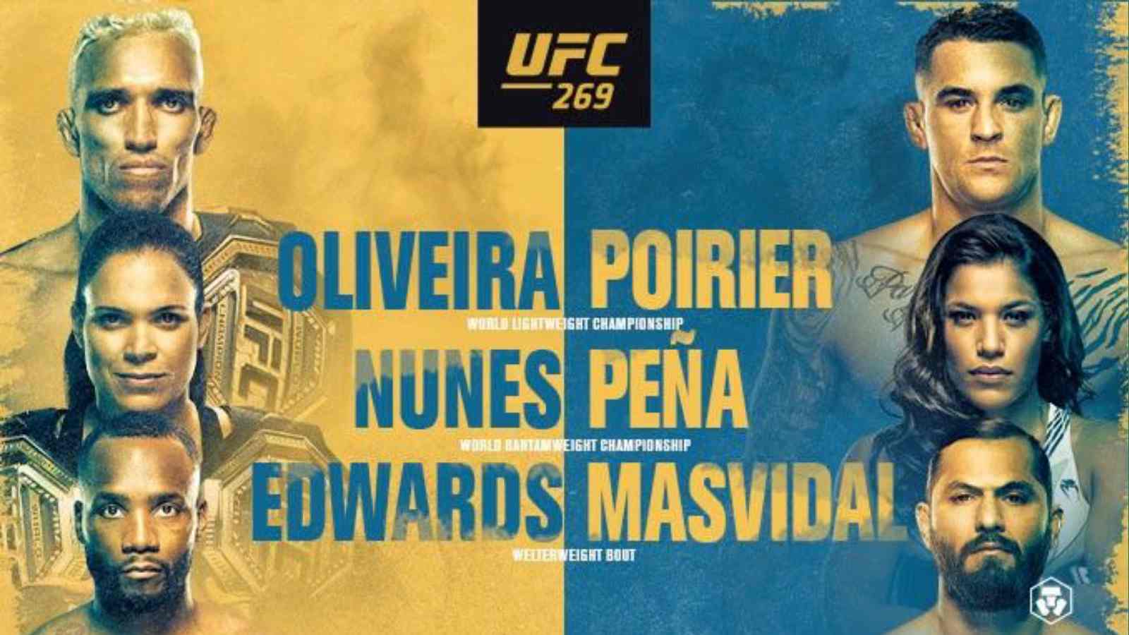 UFC 269 Full Fight Card: Charles Oliveira vs Dustin Poirier, Amanda Nunes vs Julianna Pena, and a stacked fight card