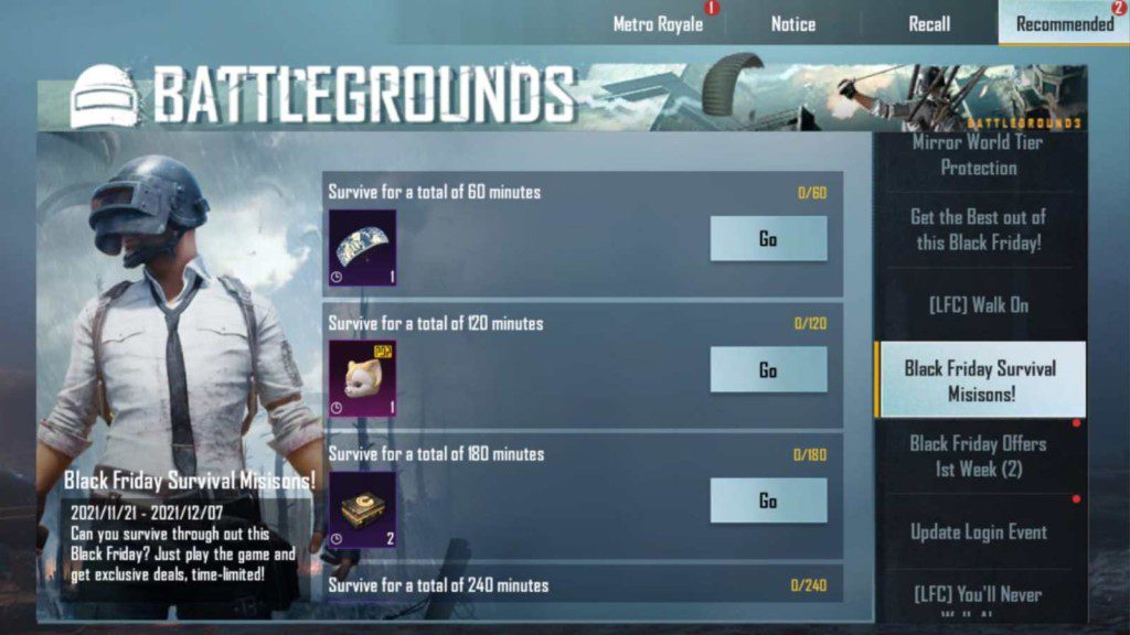 How to get the Foxy Suit Set and Inked Battleground Parachute for free in BGMI Black Friday Event?