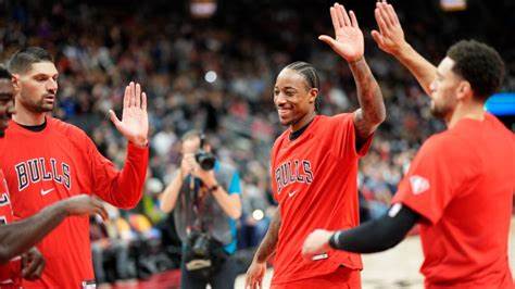 Nikola Vucevic, DeMar DeRozan and Zach LaVine - Chicago Bulls