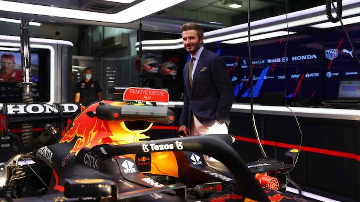 Qatar GP: David Beckham risk angering friend Lewis Hamilton as he visits Red Bull camp