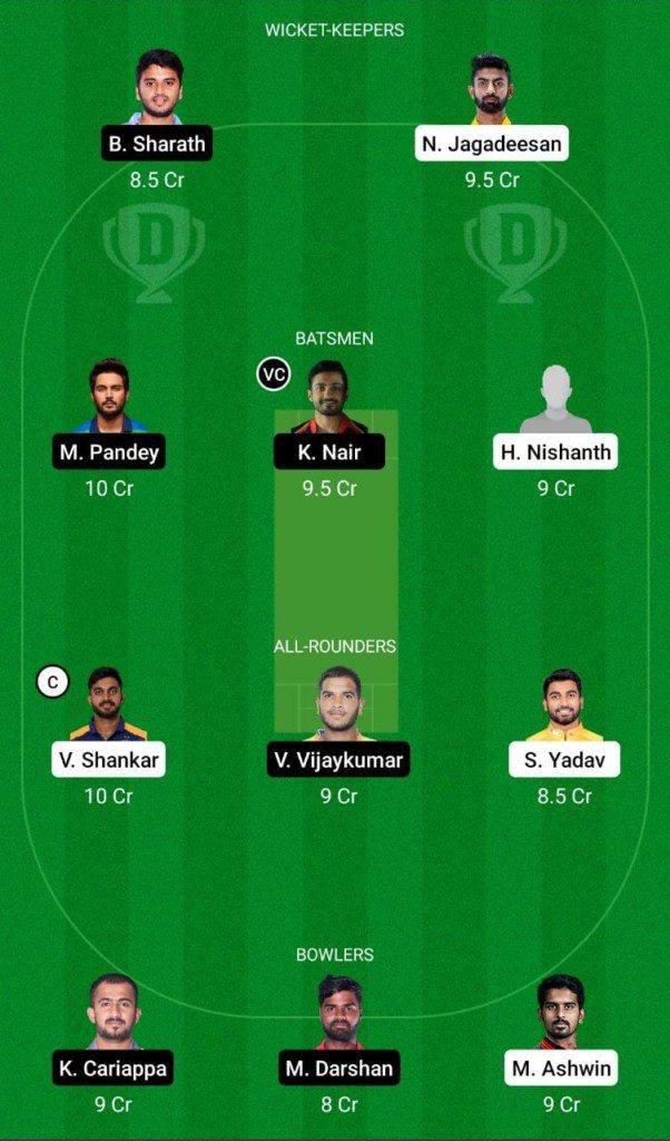 TN vs KAR Dream11