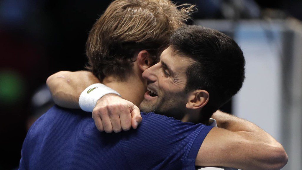 Alexander Zverev and Novak Djokovic