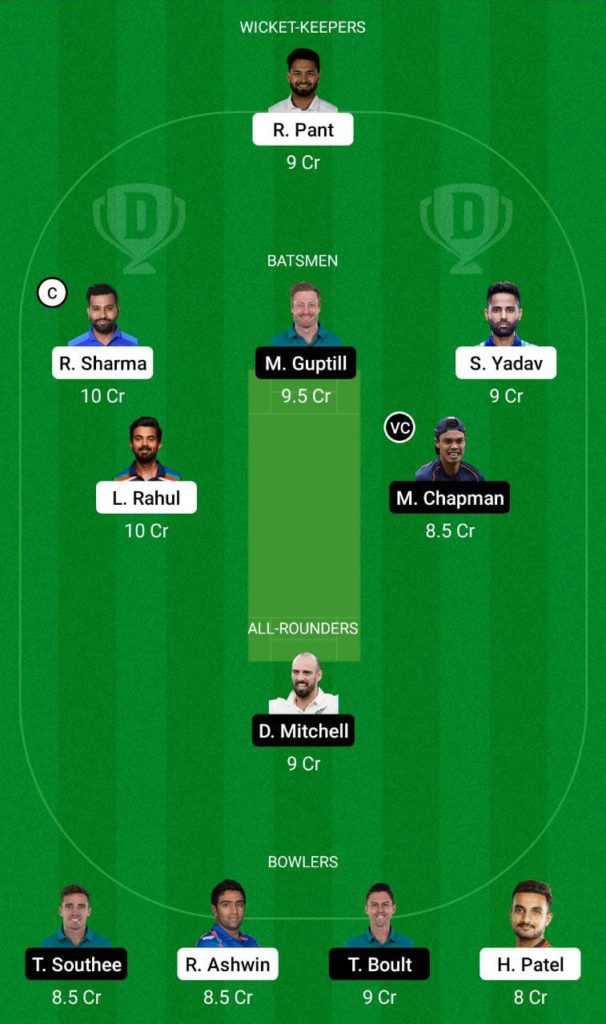 IND vs NZ Dream11