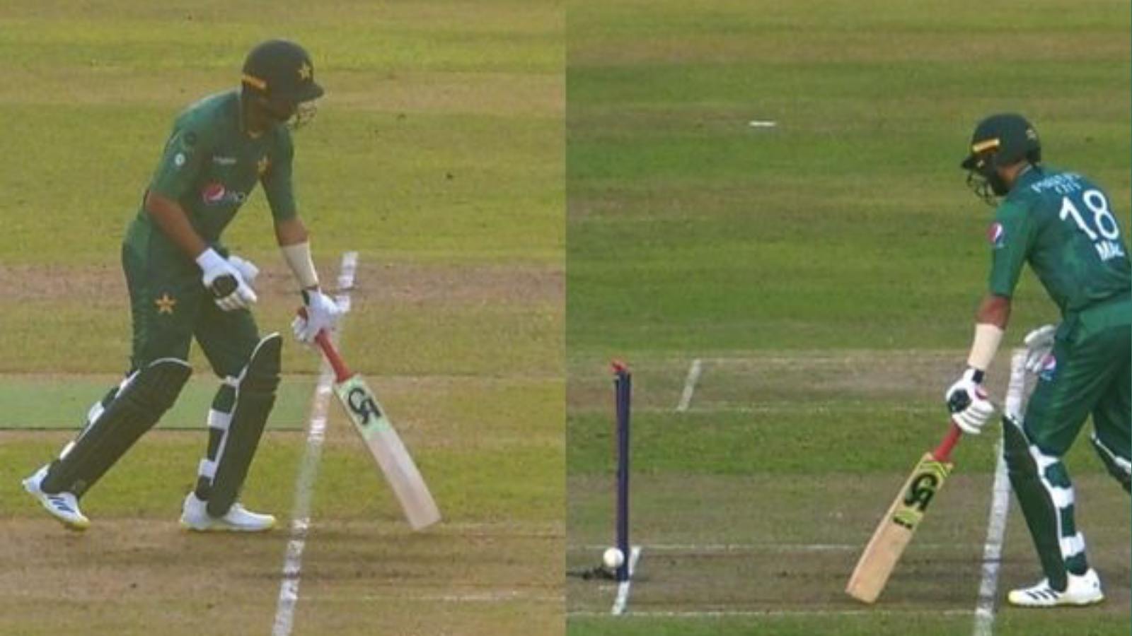 WATCH: Twitter goes wild as Shoaib Malik gets run out in the most bizarre manner possible