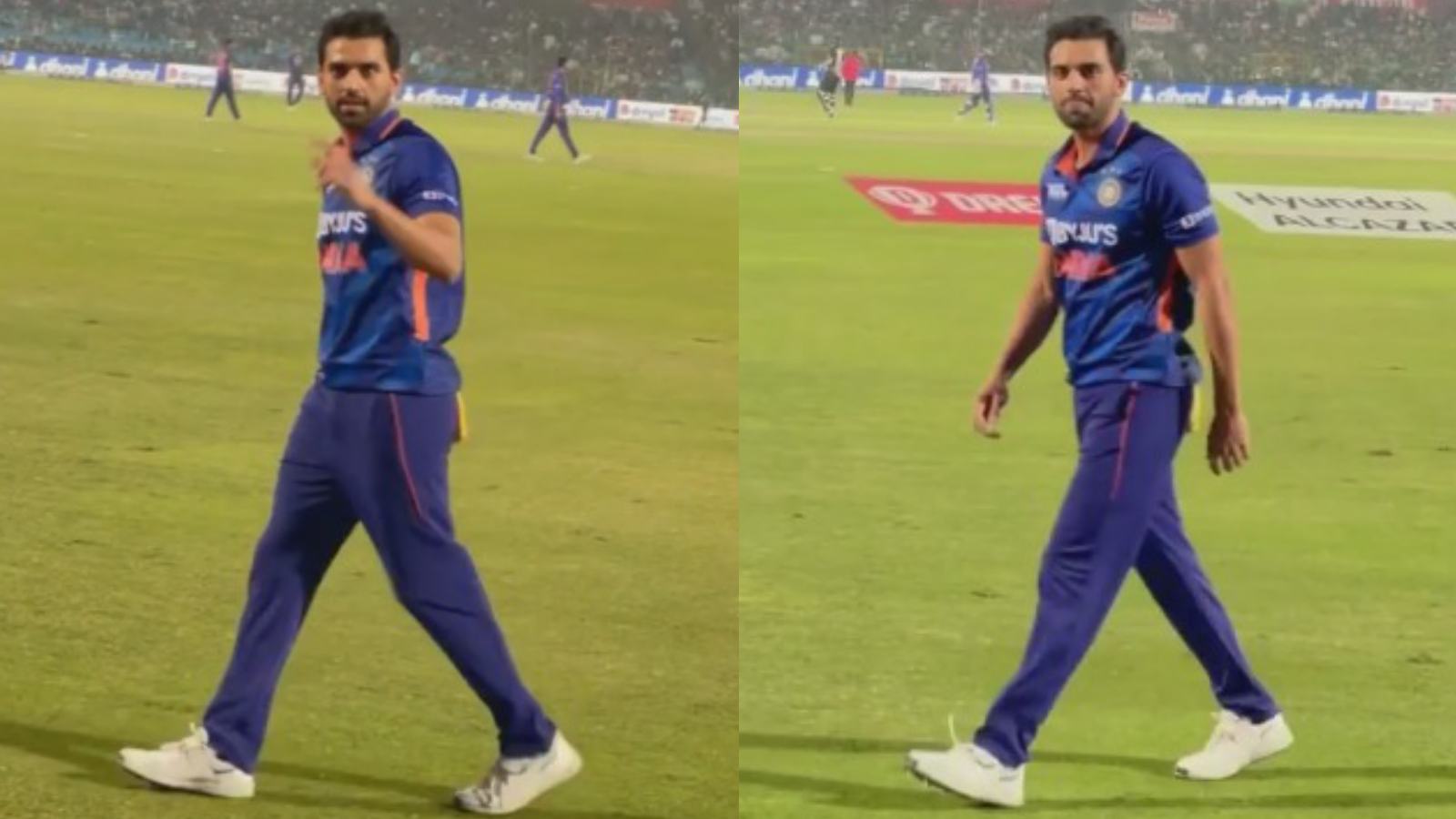 ‘Kidhar hai woh?’ – WATCH: Deepak Chahar inquires about his fiancee during first T20I in Jaipur