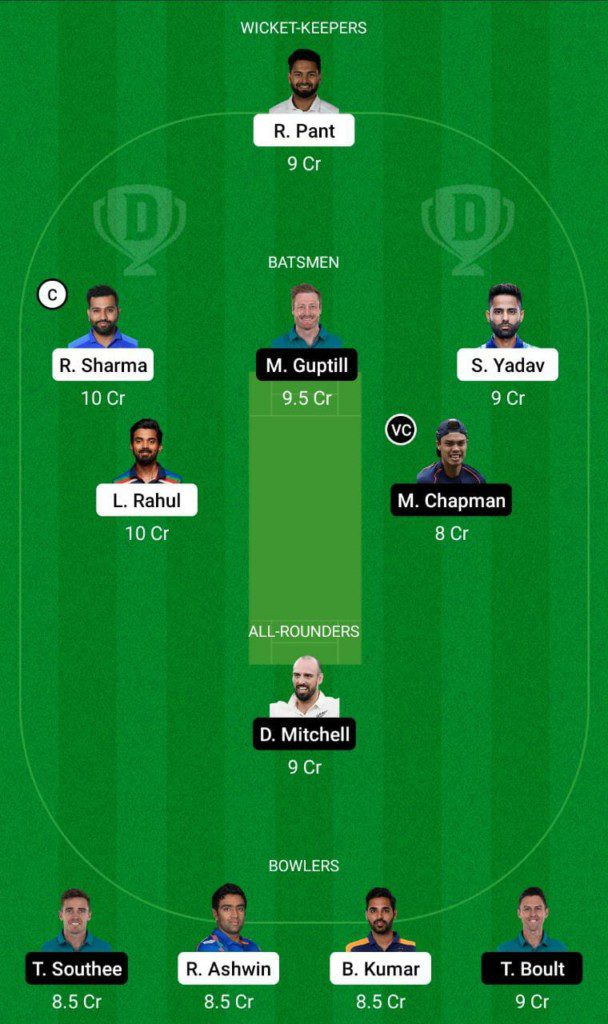 IND vs NZ Dream11