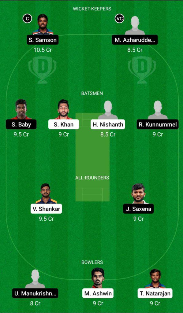 TN vs KER Dream11