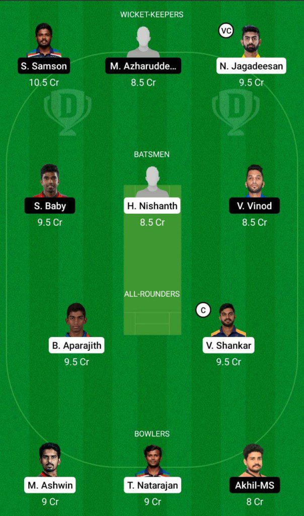 TN vs KER Dream11