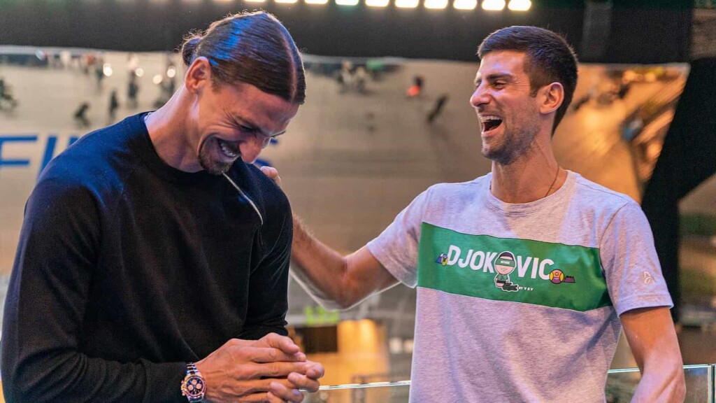 Zlatan Ibrahimovic and Novak Djokovic