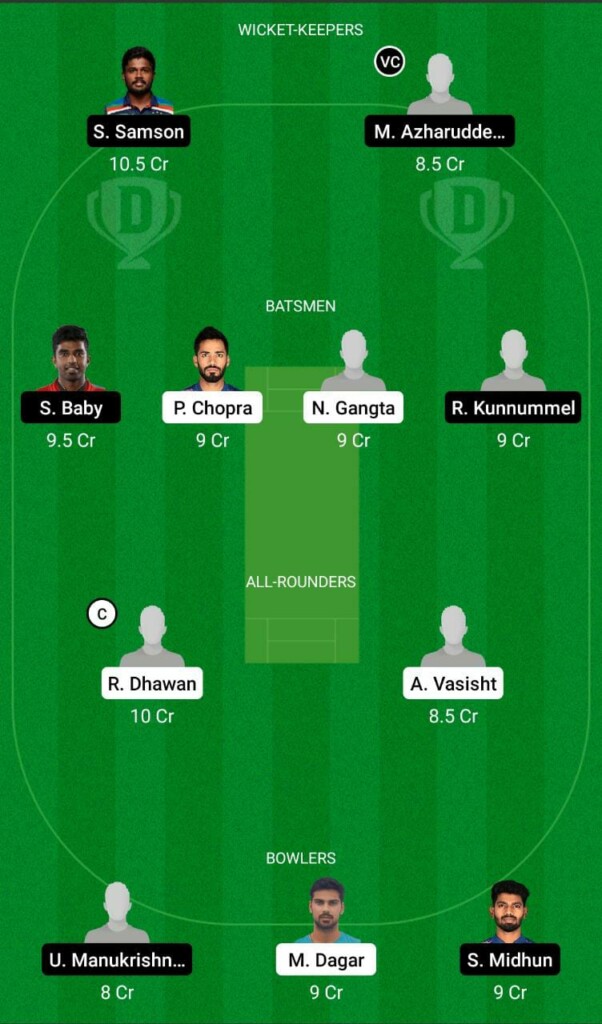 HIM vs KER Dream11