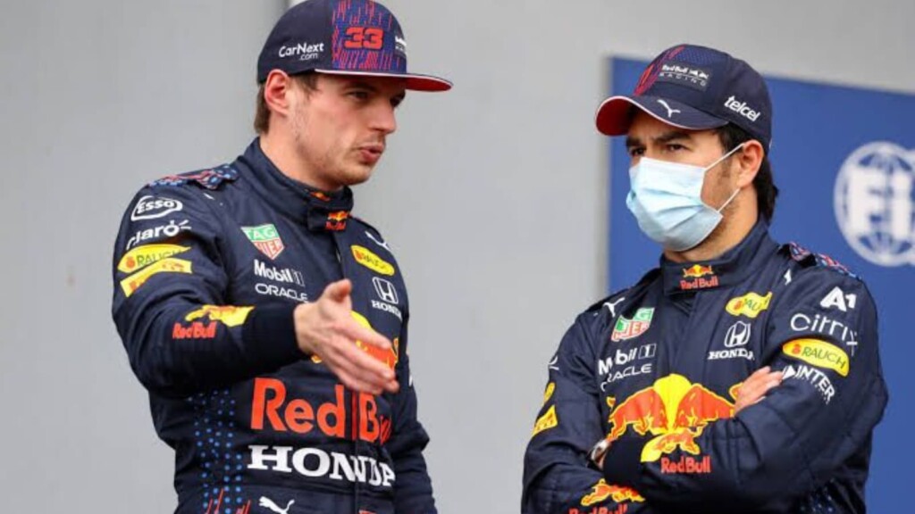 Sergio Perez and Max Verstappen