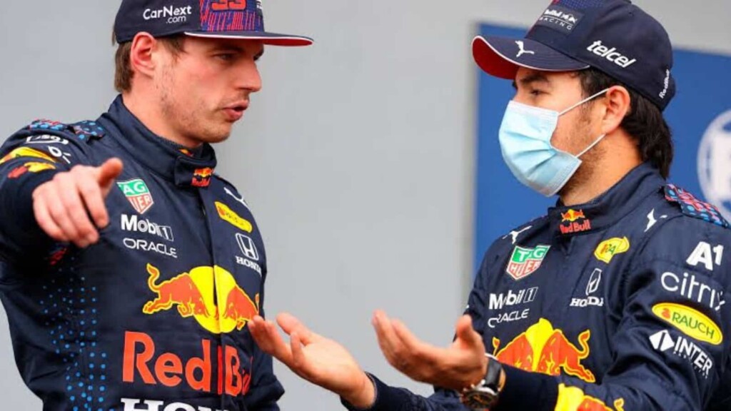 Sergio Perez and Max Verstappen