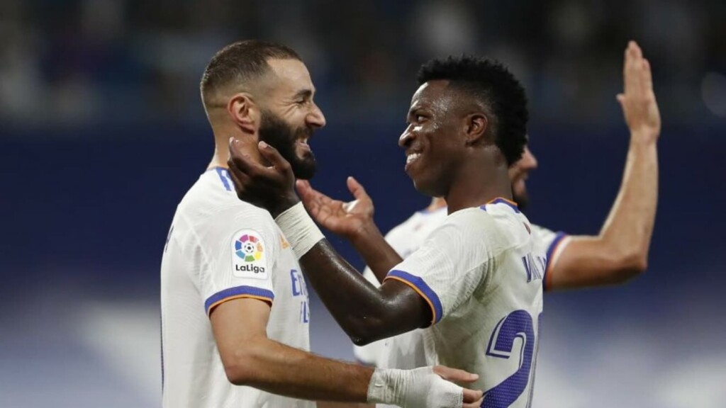 Vinicius and Karim Benzema