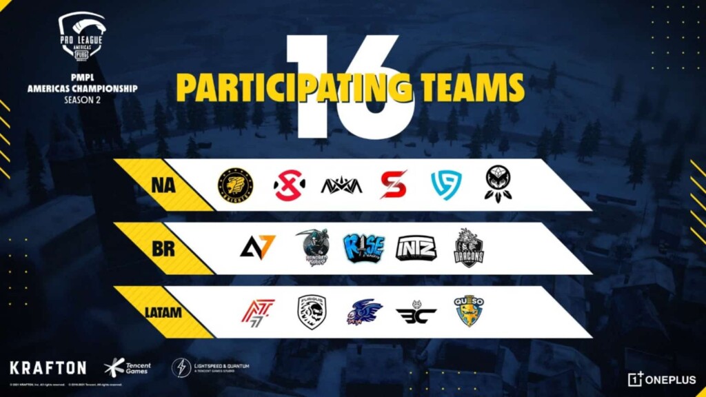 PUBG Mobile Pro League Americas Championship Season 2: Qualified teams, schedule and more