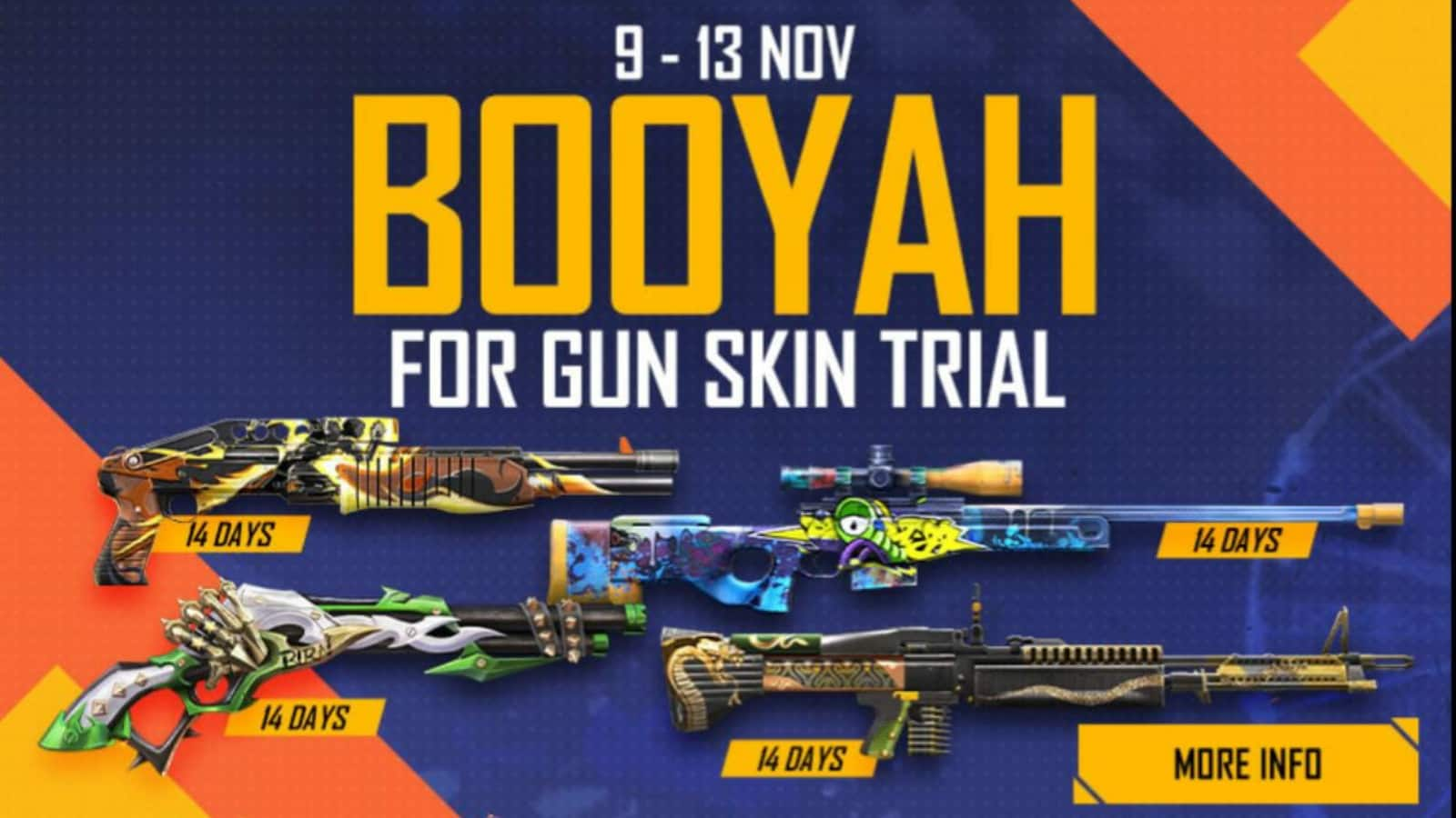 Free Fire Booyah Gun Skin Trial event: How to get free trial gun skins?