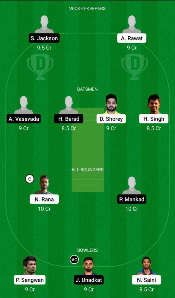 DEL vs SAU Dream11