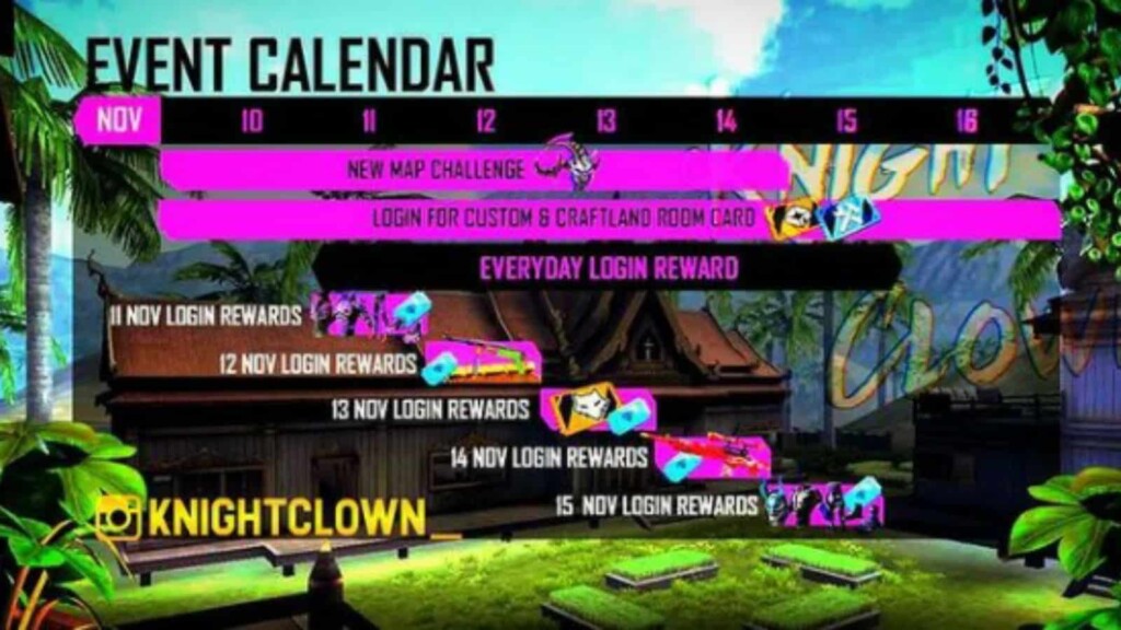 Free Fire: New map launch event calendar leaked